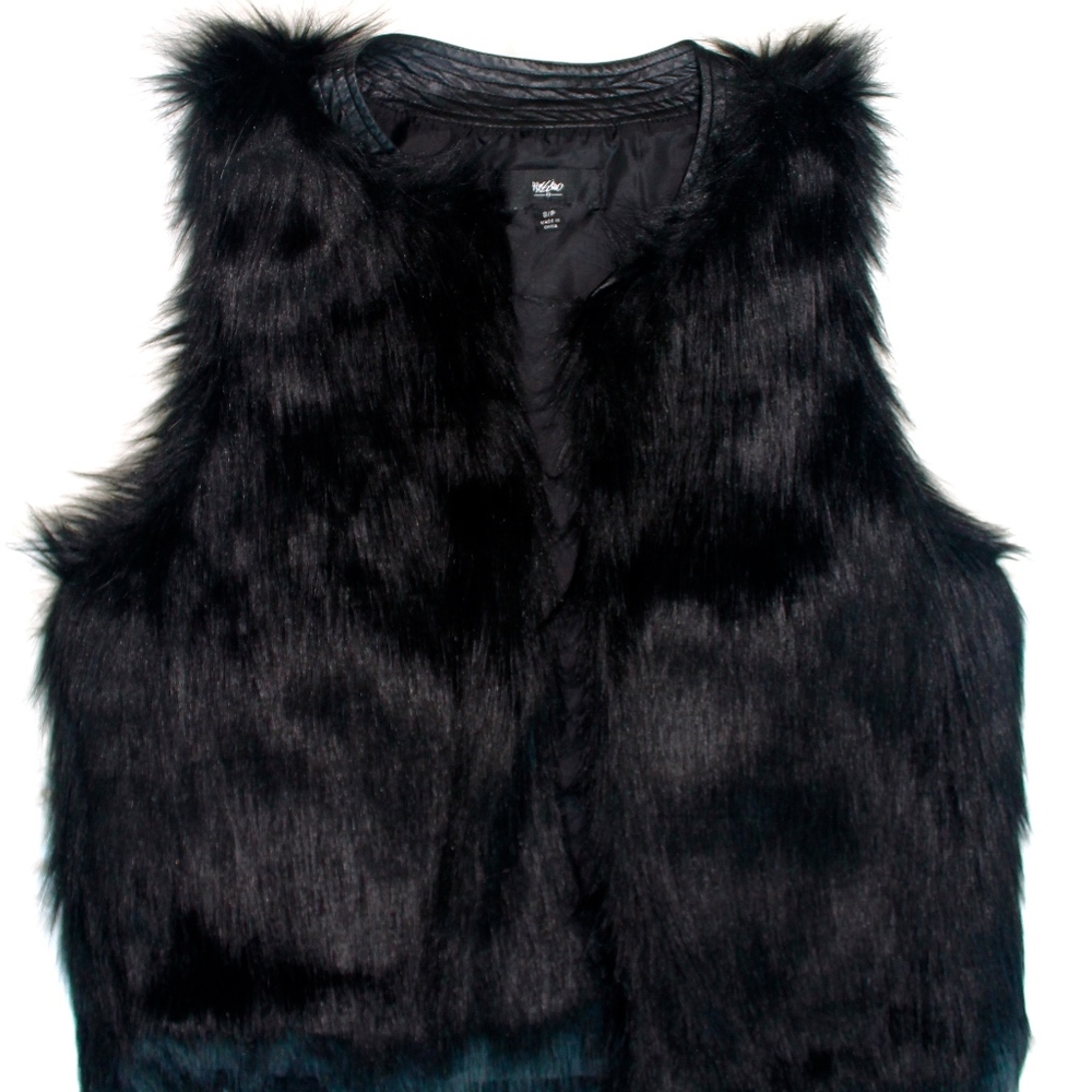 Black Fur Vest Size S